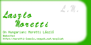 laszlo moretti business card